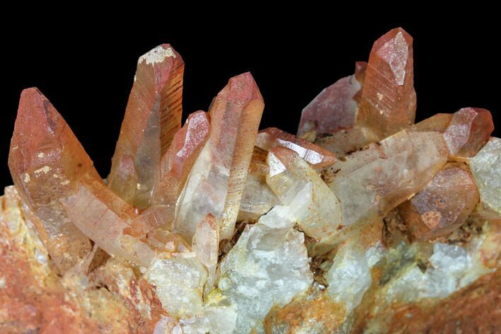 Natural, Red Quartz Crystal Cluster - Morocco #142941